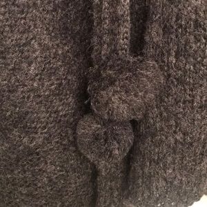 BCBG Grey Hooded Poncho